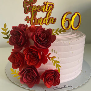 Decorações_chantininho com flores em scrap